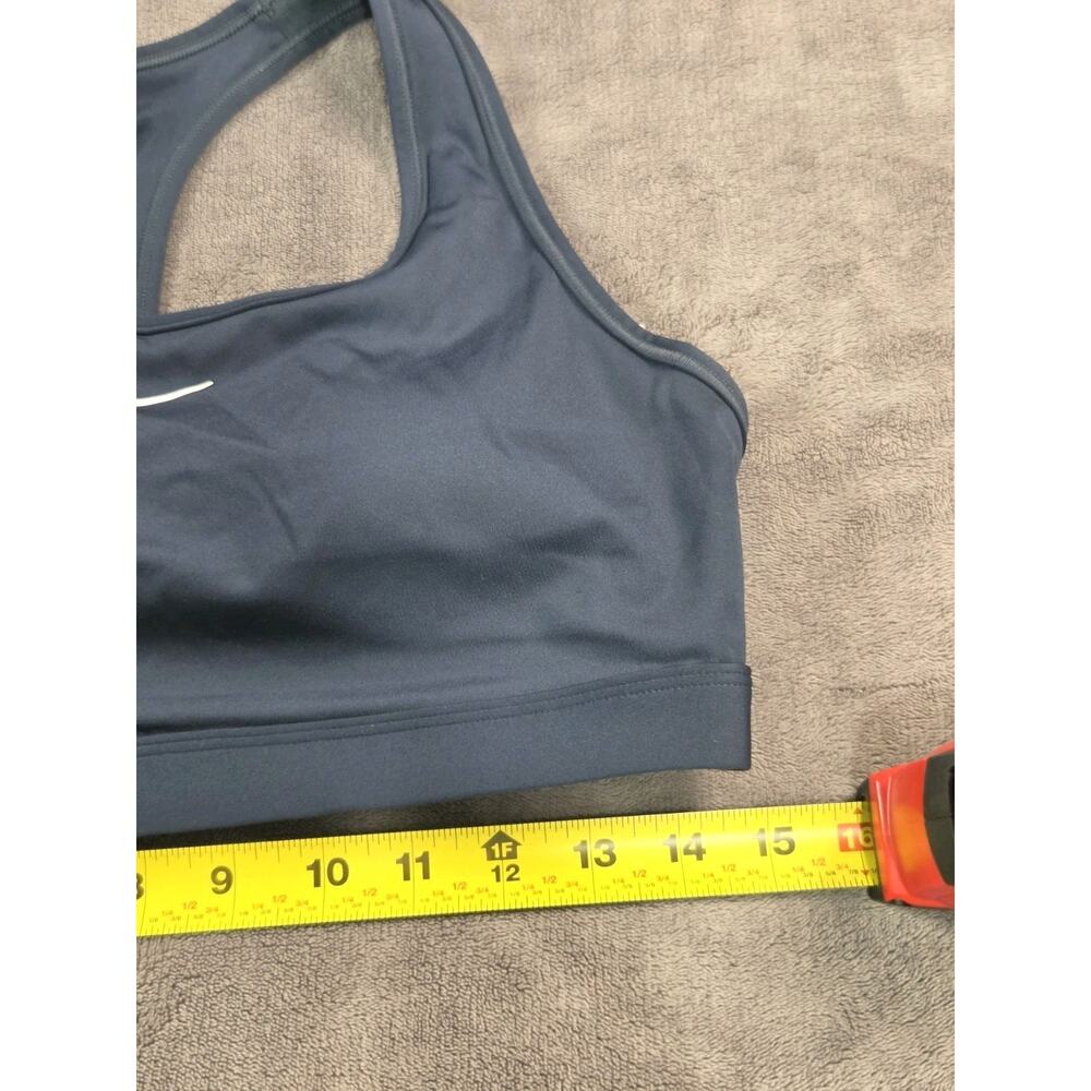 Nike Swoosh Women's Dri-Fit Light Sz L Blue/Green Sports Bra Wirefree Gym C36-8 - Picture 3 of 7